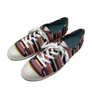 Kate Spade Women’s size 11 Tennison Multicolor stripe Canvas shoes sneakers NEW